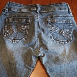 Stetson Blue Boot Cut Jeans with Decorative Stitching